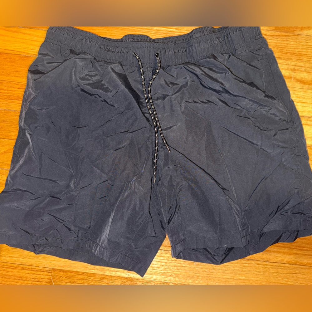 Men’s black swim shorts